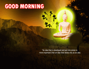 HD Gautam Buddha Good Morning Photo Pics Download 