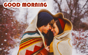 Winter HD Good Morning Photo Pics Download With Love Couple
