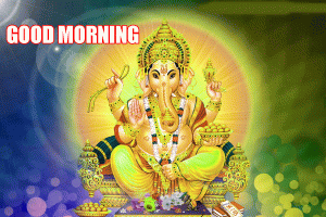 HD God Blessing Ganesha Good Morning Photo Pics