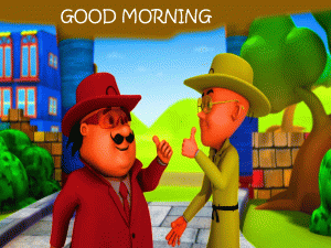 Motu Patlu Cartoon Good morning Images Photo Pics Free Download