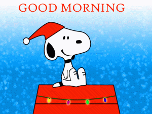 Red Color Snoopy Good Morning Photo Pic Free Download