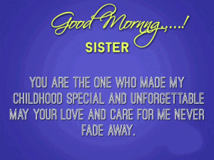 Good Morning Images For Sister
