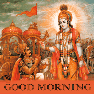Religious Good Morning Wishes Wallpaper With Hindu God