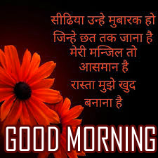 Flower Good Morning Images With Hindi Quotes 