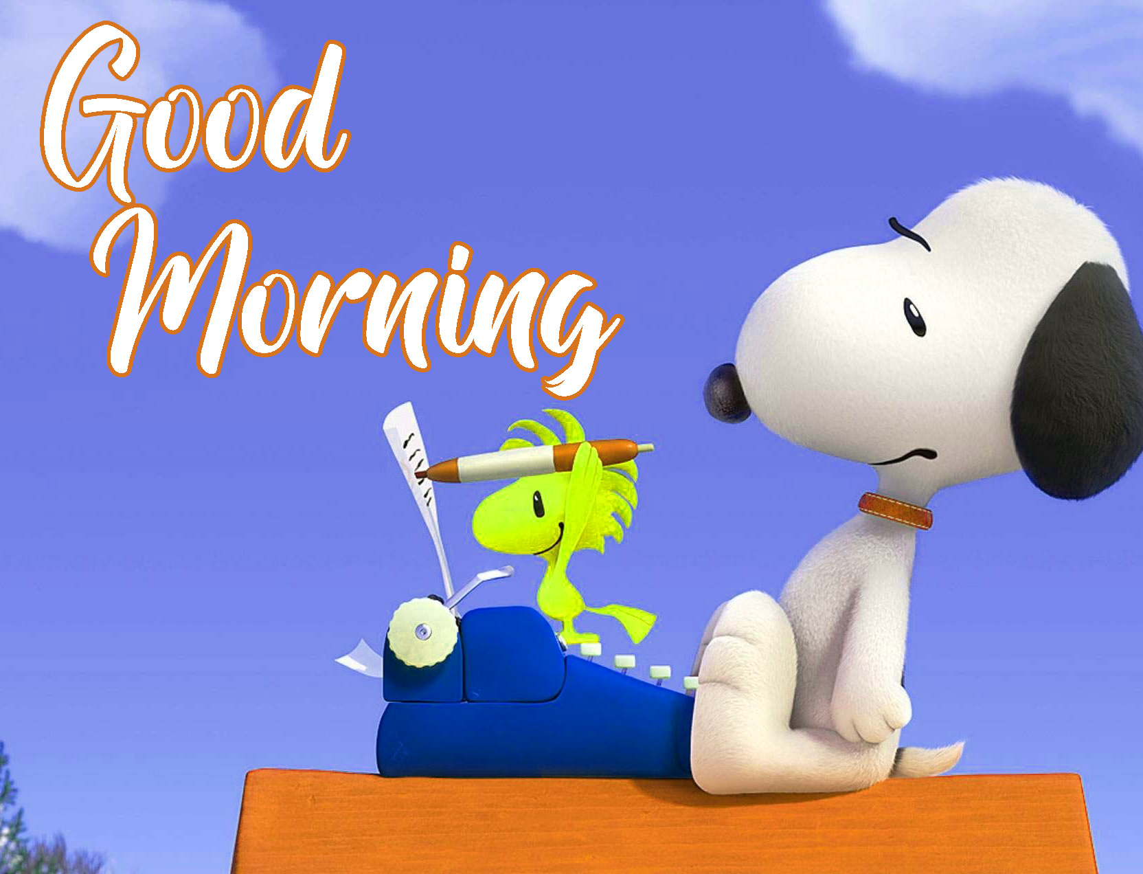 Free Snoopy Good Morning Wishes Wallpaper Download 