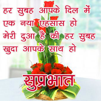 Flower Good morning  Images In Hindi Quotes