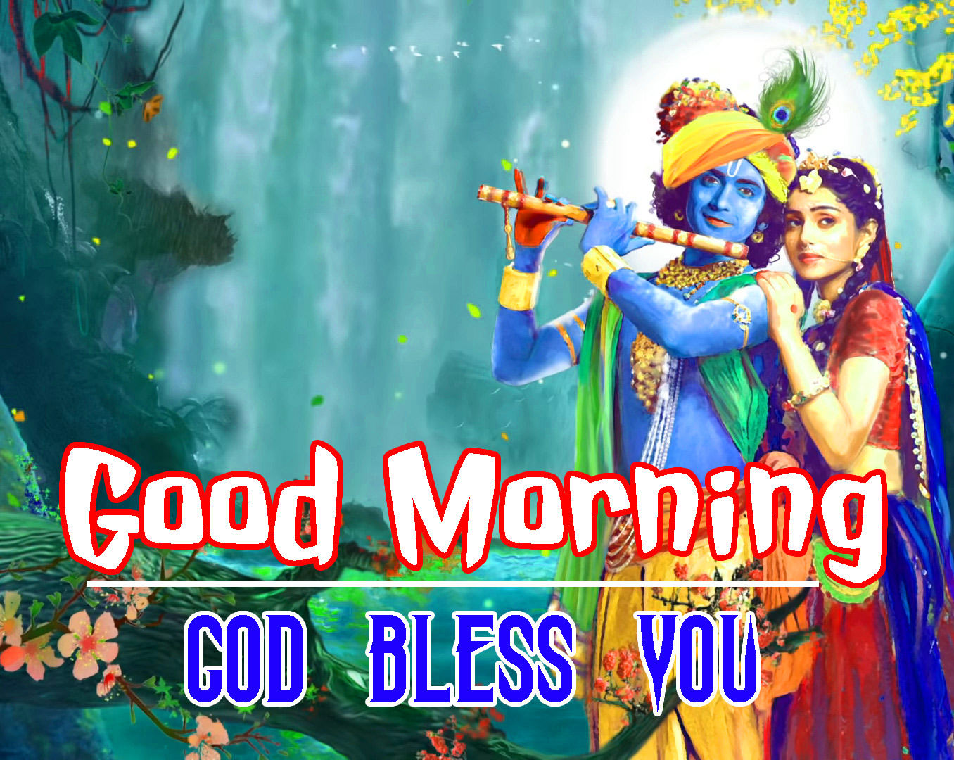 Radha Krishna god bless good morning images Pics 
