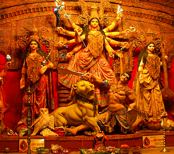 1080p Maa Durga Photo In Dugra Pandal