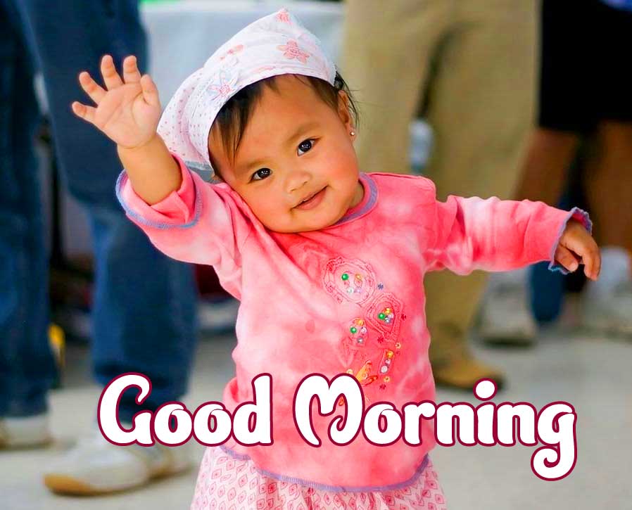 Cute Baby Boys & Girls Good Morning Images Wallpaper for Whatsapp