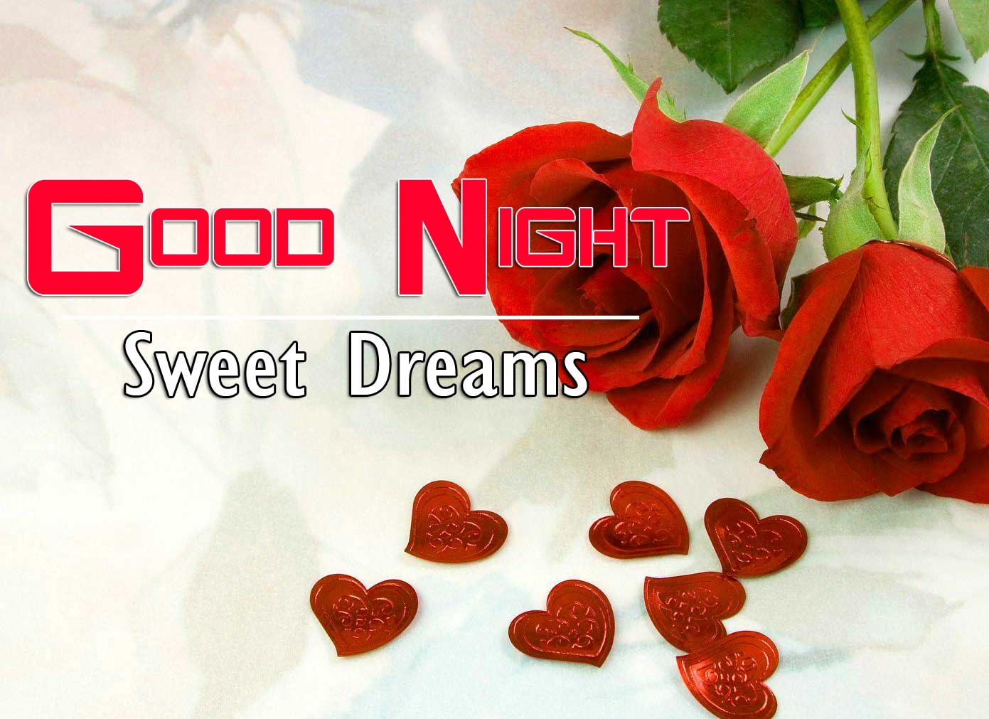 Good Night Images Wallpaper With Red Rose