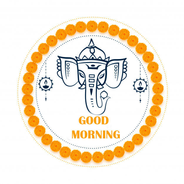 Good Morning Photo Images With Lord Ganesha