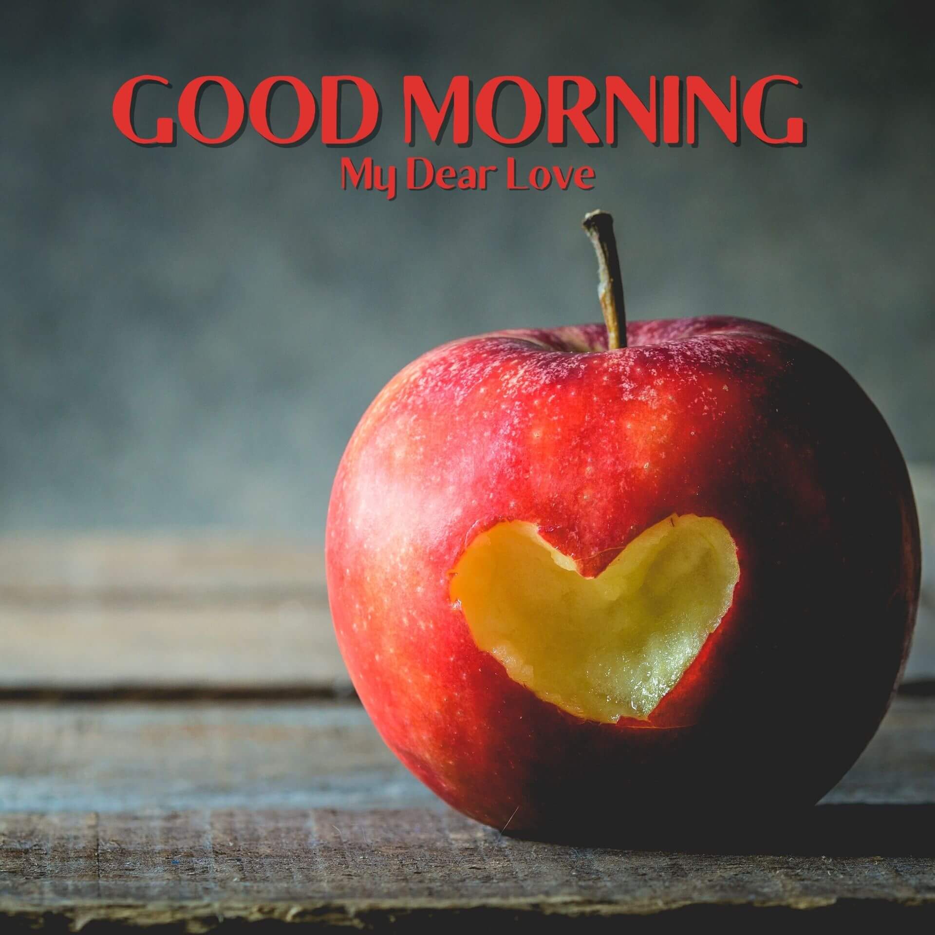Romantic Good Morning Wallpaper With Apple