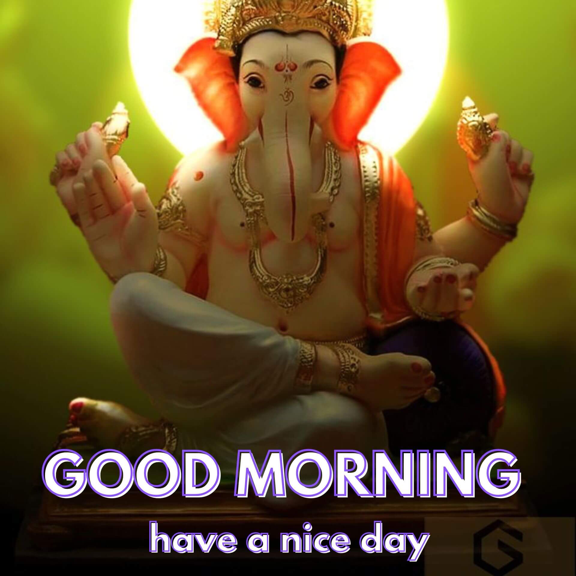 Lord Ganesha Good Morning Pics Wallpaper Download