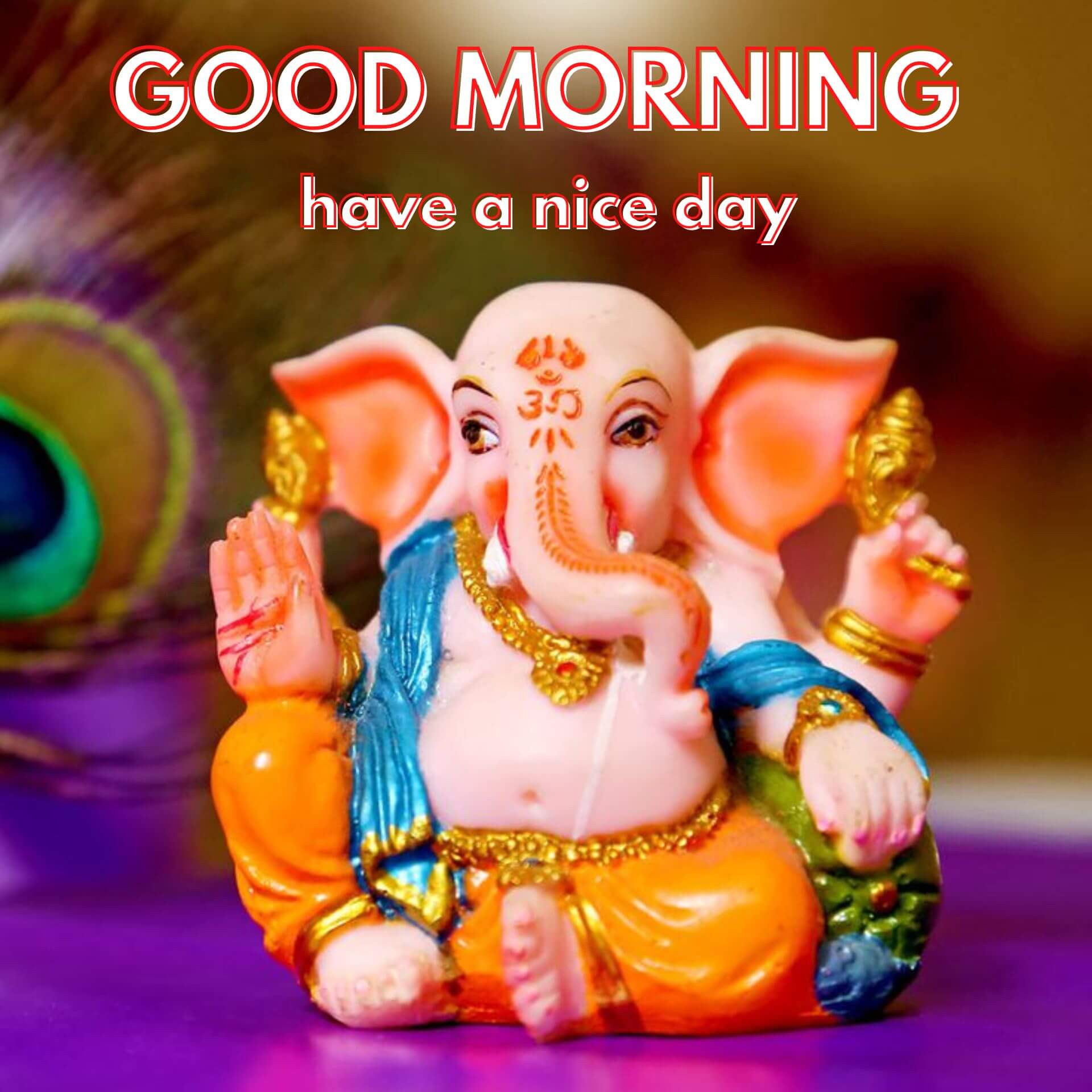 Lord God Ganesha Ji Good Morning Wallpaper for Whatsapp