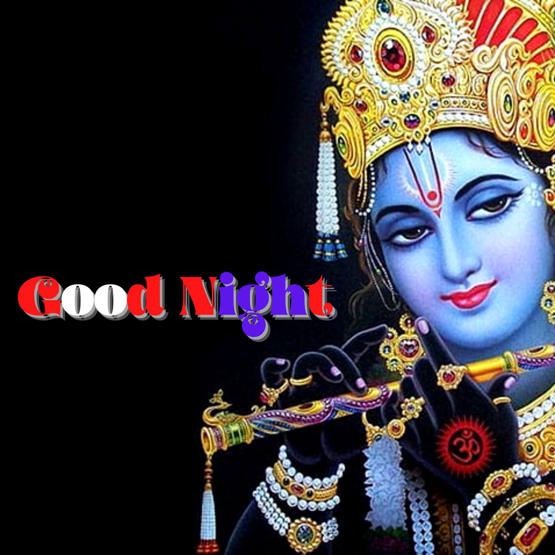 God Good Night Images Wallpaper With krishna