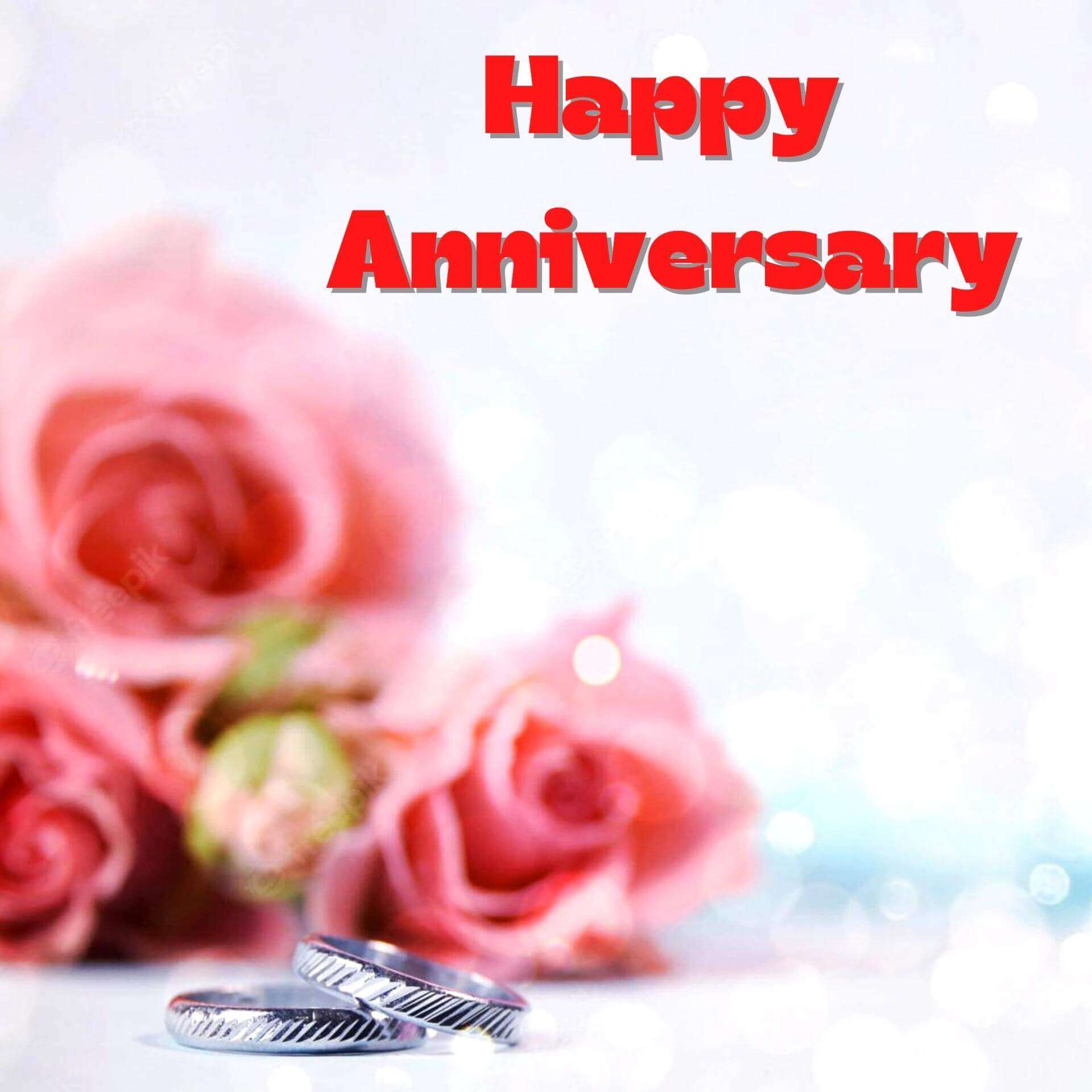 Red Rose happy anniversary images Wallpaper For Wife