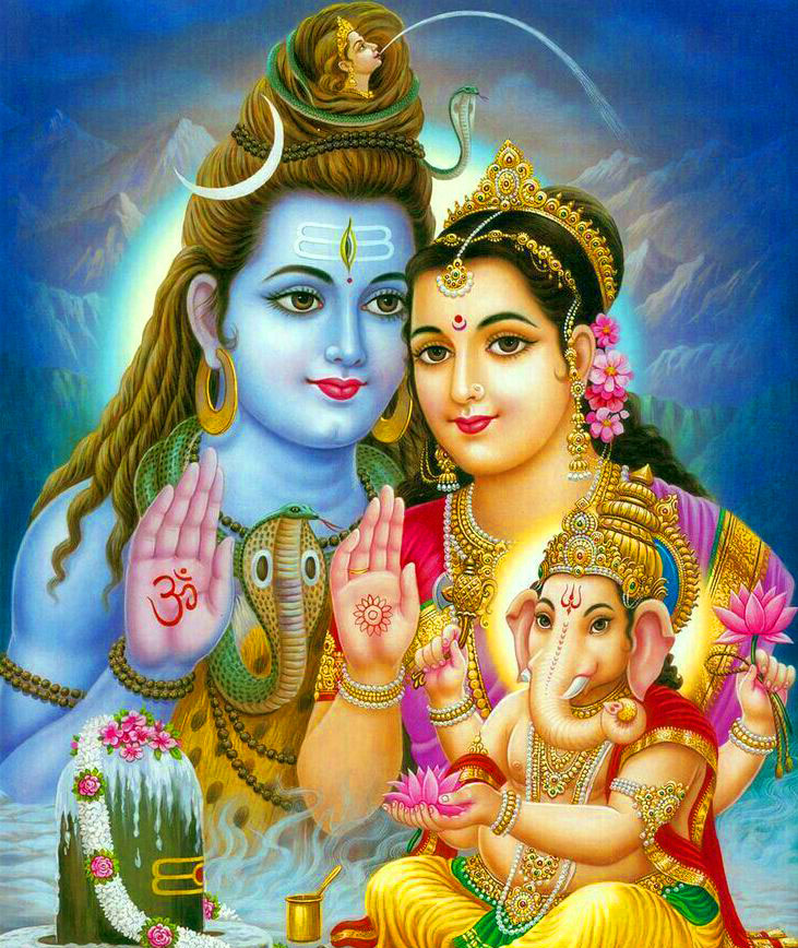 Lord Shiva Parvati and Ganesha Images